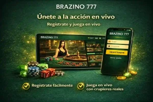 Regístrate fácilmente y juega en vivo Brazino777