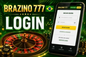 Pantalla de login de Brazino777 en smartphone